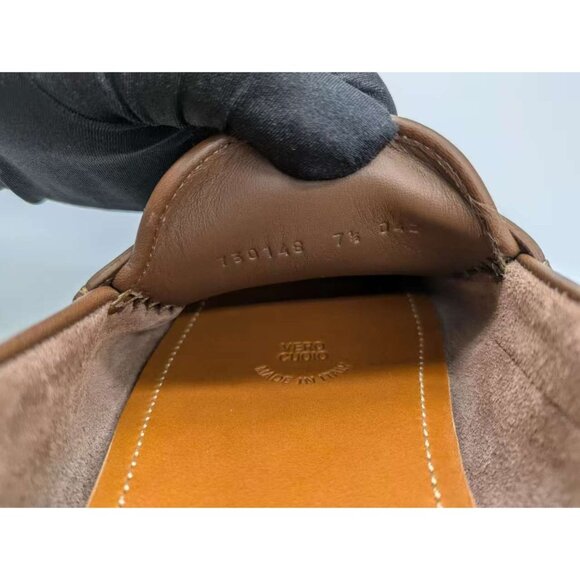 Gucci Men’s Interlocking G Supreme Driver Calfskin Loafers Brown Sugar UK7.5 730 - Picture 11 of 14